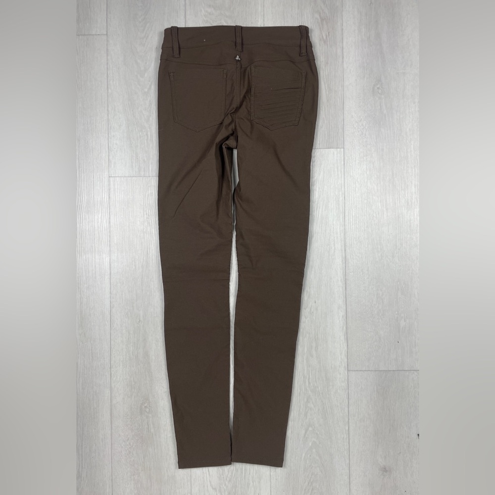 PrAna Moto Skinny Pants Size 4 Brown Nylon Stretch Outdoor Hiking Travel - Picture 8 of 8
